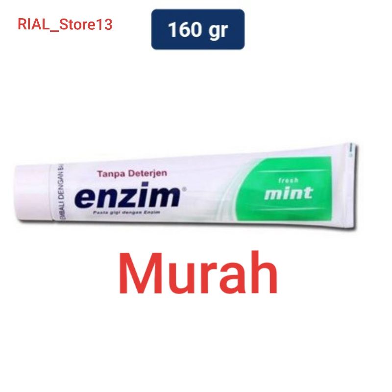 ☆RIAL☆ Enzim Fresh Mint Ijo 160 gr NO DETERJEN Pasta Gigi EXP 2026