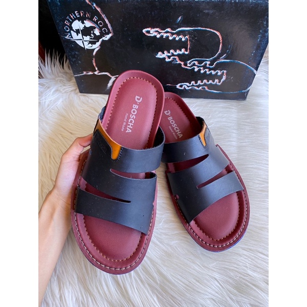 PSPGN.CO | ORIGINALS BRAND D’BOSCHA EH2 4033 BLACK SANDAL PRIA KULIT KOKOP SLIDE IN KASUAL SUPER SAL