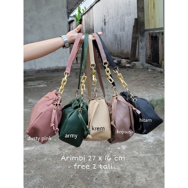 New Arimbi Tas Selempang Serut Wanita