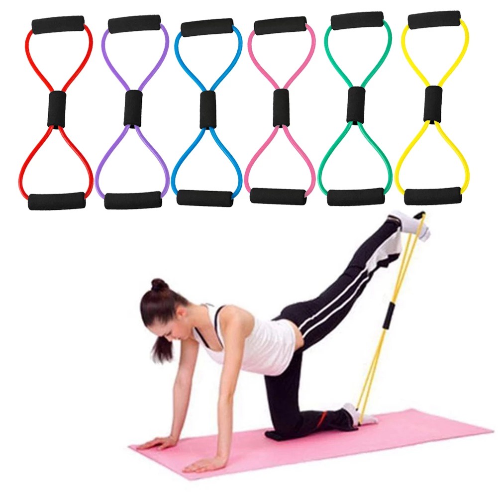 ALAT OLAHRAGA JS-8 Tali Streching Rope Yoga Tali Elastis Yoga Alat Olah Raga Elastic Band Fitness Gym Tali Karet Pilates