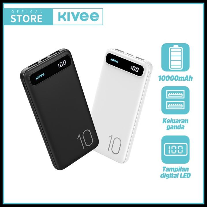 Kivee 10000Mah Power Bank Cepat Dengan Indikator Led