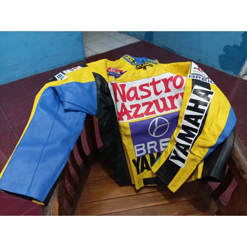 Jaket aparel apparel nastro azzurro semi kulit kalep ahrs racing yamaha stock lama