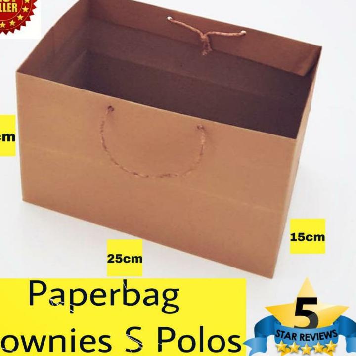 

20.pcs Paperbag Brownies S , / Tas kertas bronis Brownis , Kue, roll Cake, makanan