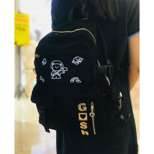 [Bisa COD] Ready Tas Ransel/Backpack Gosh Original New art 873 Black