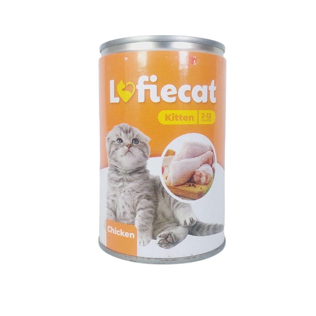 Makanan Kucing Basah Wet Food Lofiecat Can 400gr Kitten Chicken