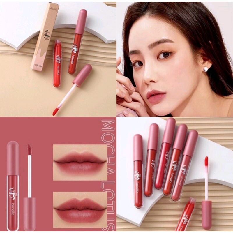 Lipstick Liquid/Lip cream/Lip gloss/Lip glaze Lameila matte warna nude