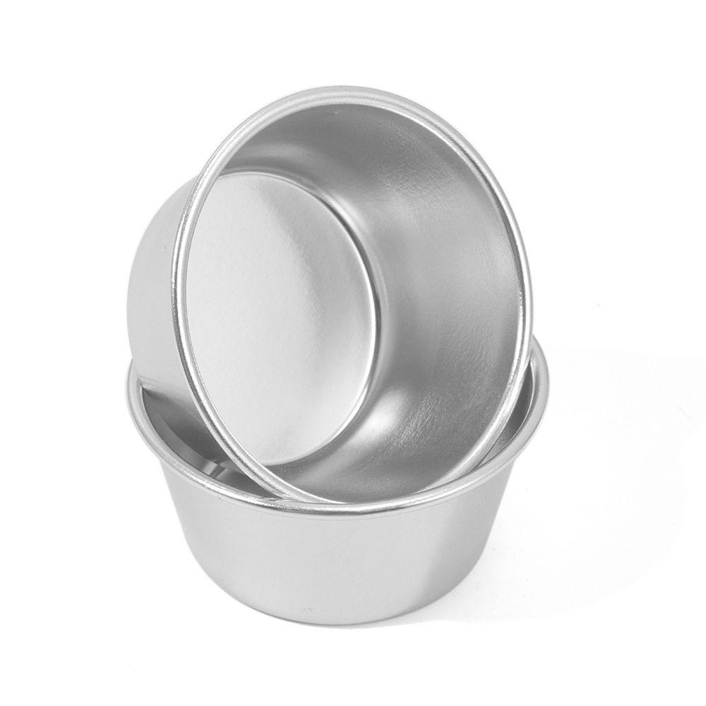 【 ELEGANT 】 Egg Tart Cetakan Mousse Anti Lengket Individu Bulat Aluminium Alloy Muffin Cup