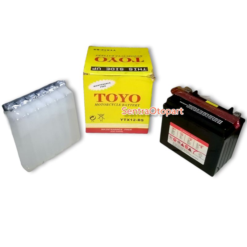 Accu aki kering moge ytx-12bs toyo