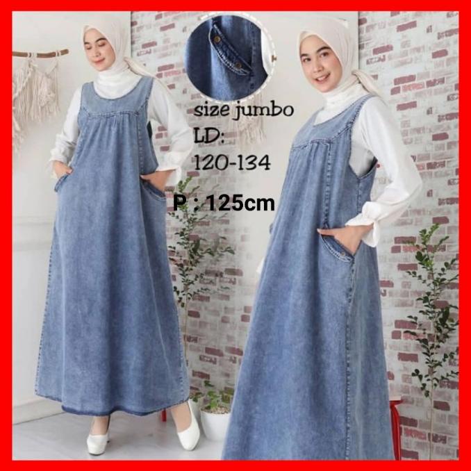 pakaian gamis overall jeans baju kodok