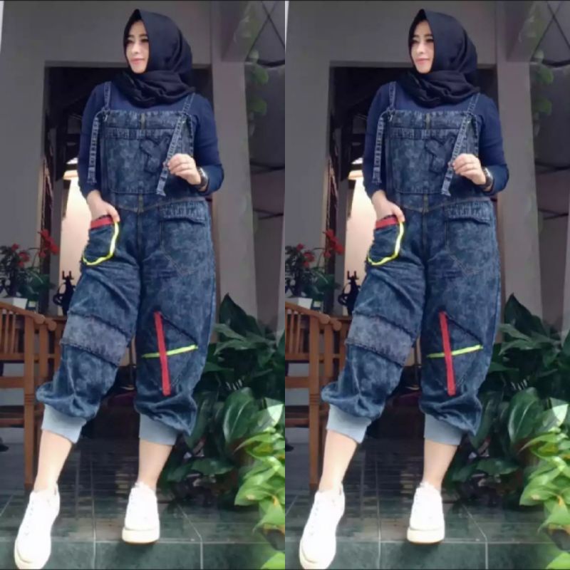 jumpsuit jenis levis model terbaru  jumpsuit wanita langi viral Overall kodok  Cewek terbaru terlari