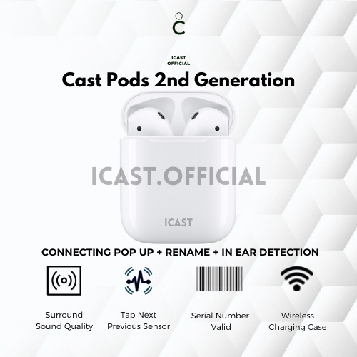 iCast TWS Cast Pods Gen 2 Wireless Charging by iCast Official