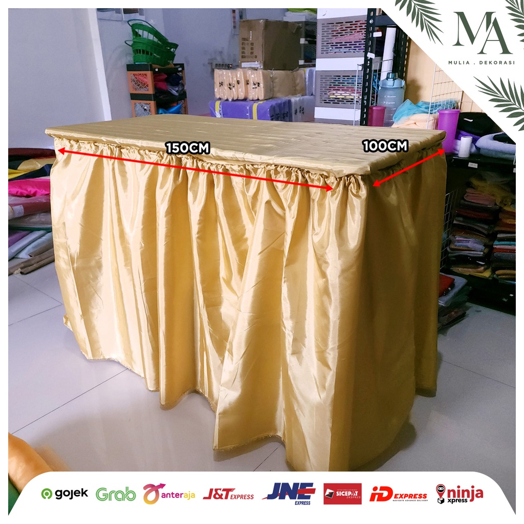 Kain Set Hordeng Skirting Abutai Taplak Meja Dekorasi Pesta Kolong Dapur Modern Minimalis