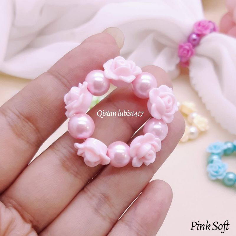Ring Hijab Rose|Ring Hijab Hand Made|Ring Mempercantik Hijab