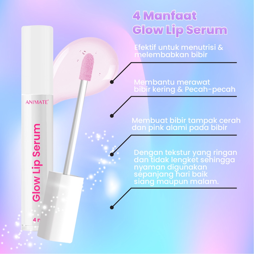 Animate Glow Lip Serum 4ml | Serum Bibir