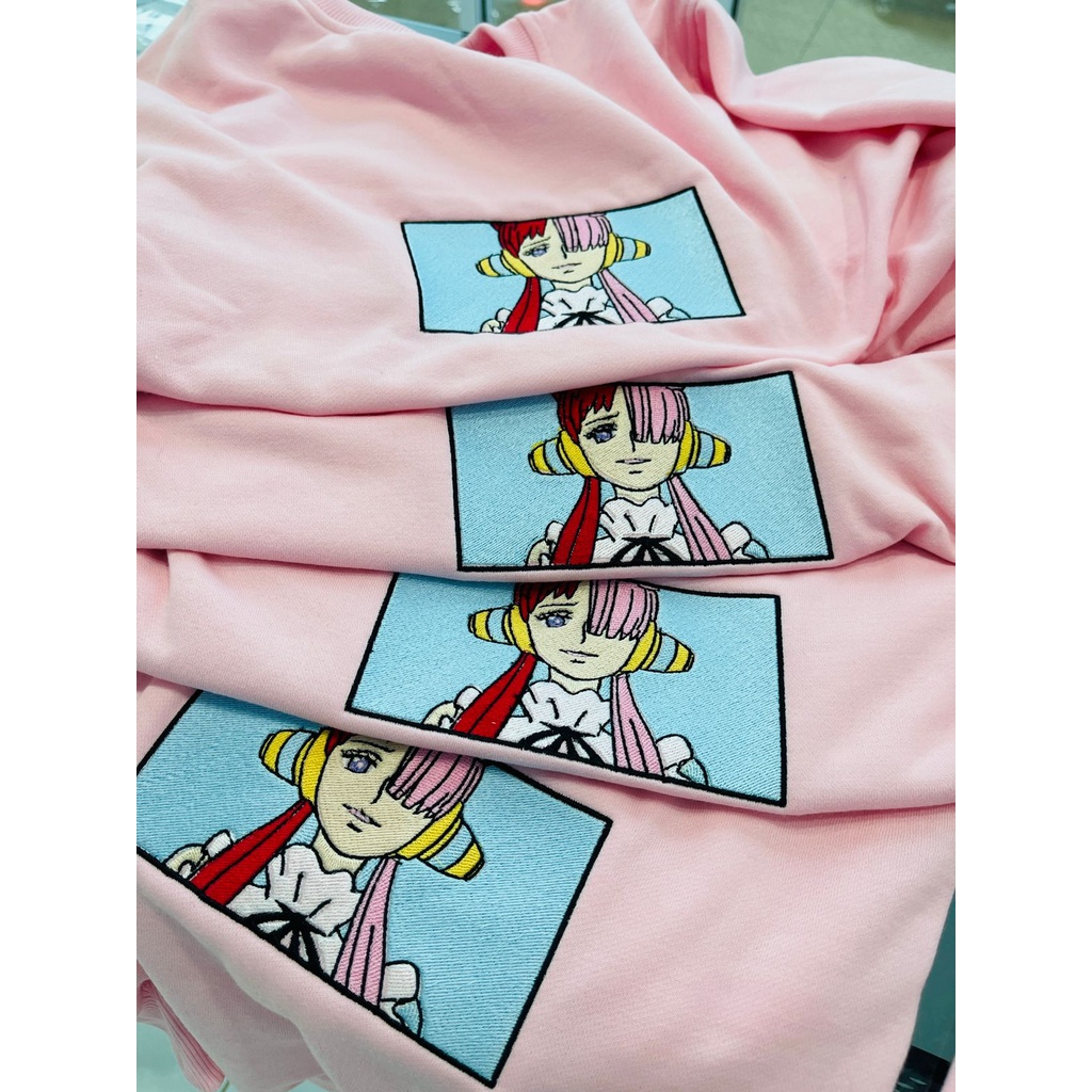 Crewneck UTA Diva Face Pin Embroidery Anime Manga One Piece Sweater