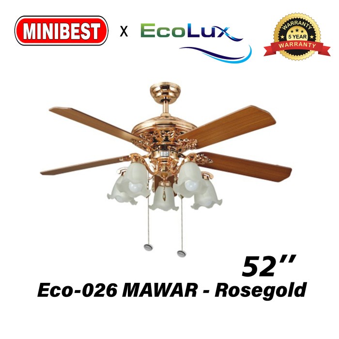 MB Kipas Angin Gantung Classic Ecolux tipe Eco-026 MAWAR