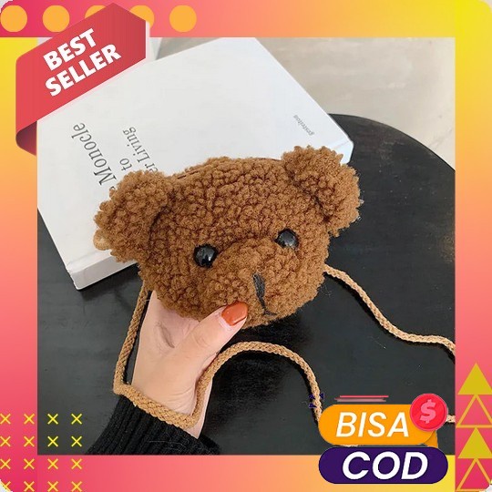 Tas Selempang Beruang Boneka Beruang Tas Beruang Peluk Tas Bulu Tas Wa Tas Selempang Boneka Mini/ Ta