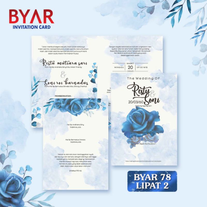 Blangko Undangan Pernikahan/Undangan Khitan seri Byar 78