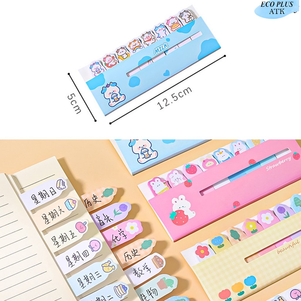 Sticky Notes Memo Mini Isi 120 Lembar Motif Animal Kartun Hewan Lucu Catatan