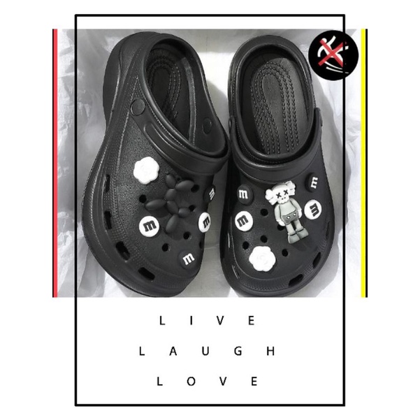 Sandal Crocs Jibbits Wedges Classic + Accesories Import High Quality RF