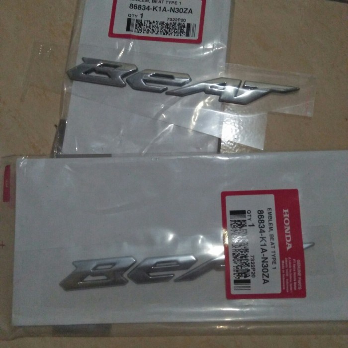 Emblem Logo Tulisan Beat New Beat 2020 Sepasang Original Honda