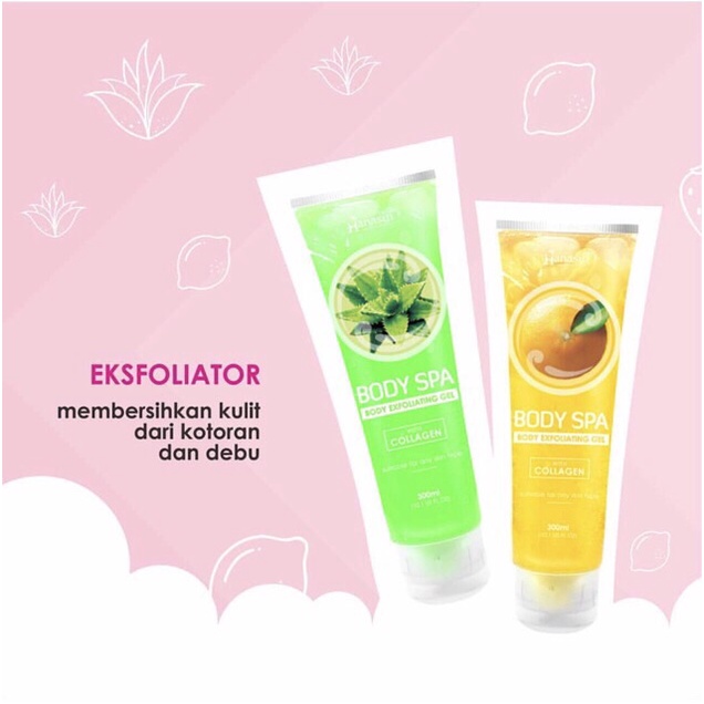 Hanasui (✔️BPOM) Body Spa Exfoliating Gel 300ml | gel perontok daki bolot Kosmetik