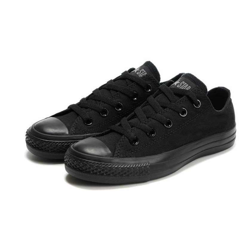 Sepatu sneakers Hitam polos AllStar Low fullblack