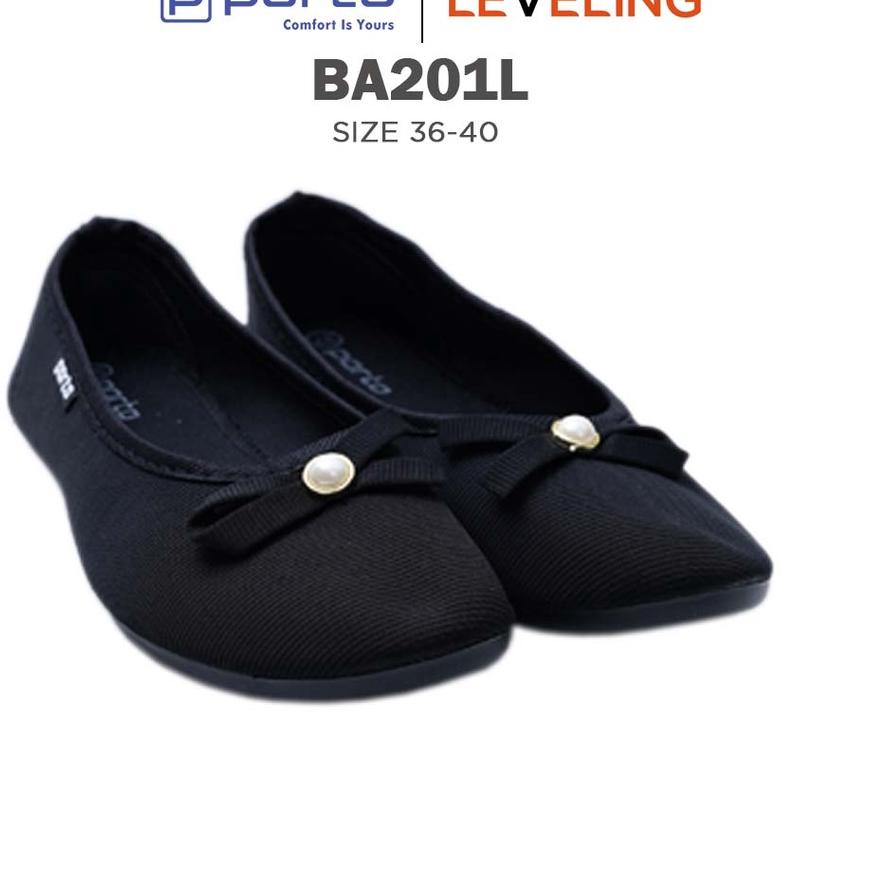 PORTO - Sepatu Wanita Flatshoes Casual Balet Kain Empuk Original BA201L
