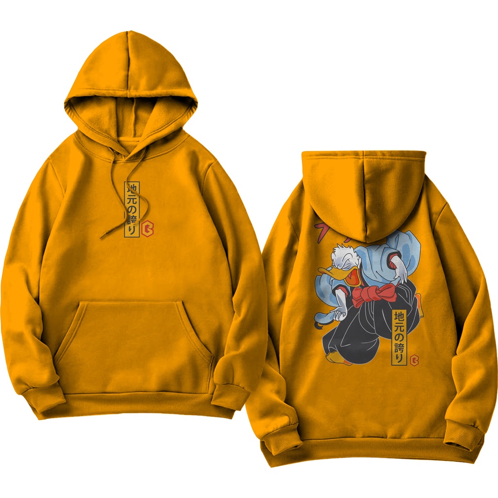 Sweater Hoodie BRIGO Sablon DTF Fleece Cotton II BRIGO Jumper Hoodie DONALD DUCK II M-XXL (Pria &amp; Wanita) Free stiker&amp;Gantungan Kunci