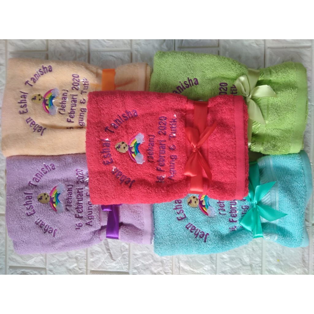 Handuk Bordir,Handuk Souvenir,Handuk Mandi,Souvenir Pernikahan