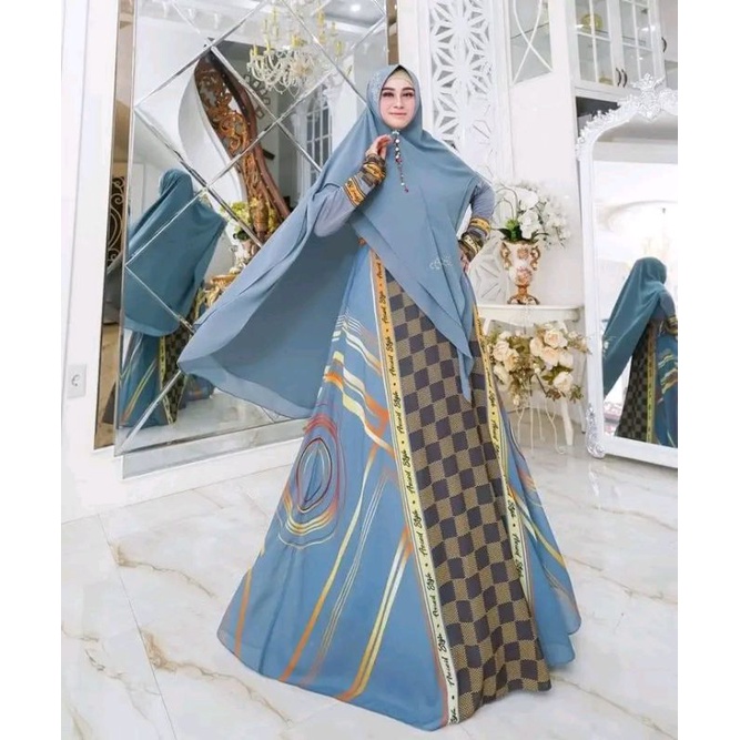 Preloved 1x pakai dress syari azizil ORI