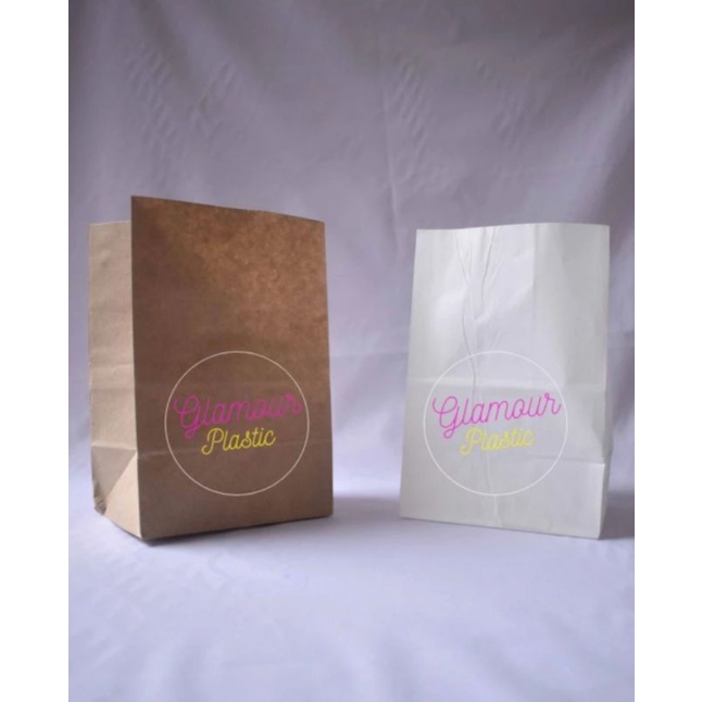 Paper Bag Kecil 8x11x16(1 Pack isi 25 lembar)/Kantong Kertas Gorengan