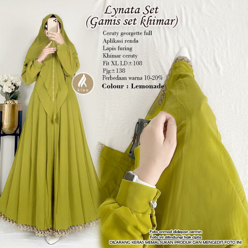 LYNATA SET (CERUTY SET KHIMAR) ori by RATU MULABES