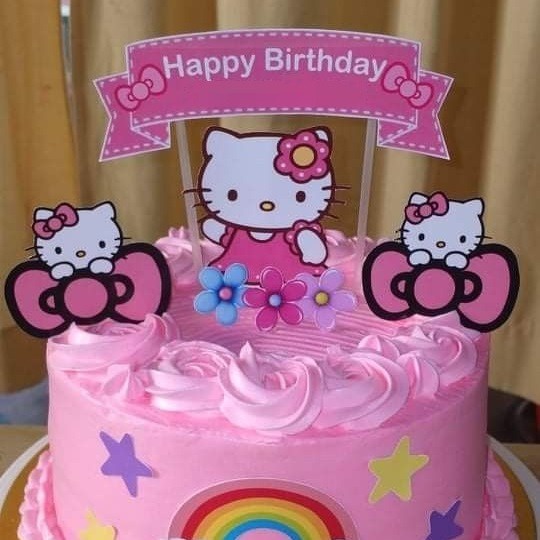 

TOPPER CAKE HIASAN KUE ULANG TAHUN HELLO KITTY