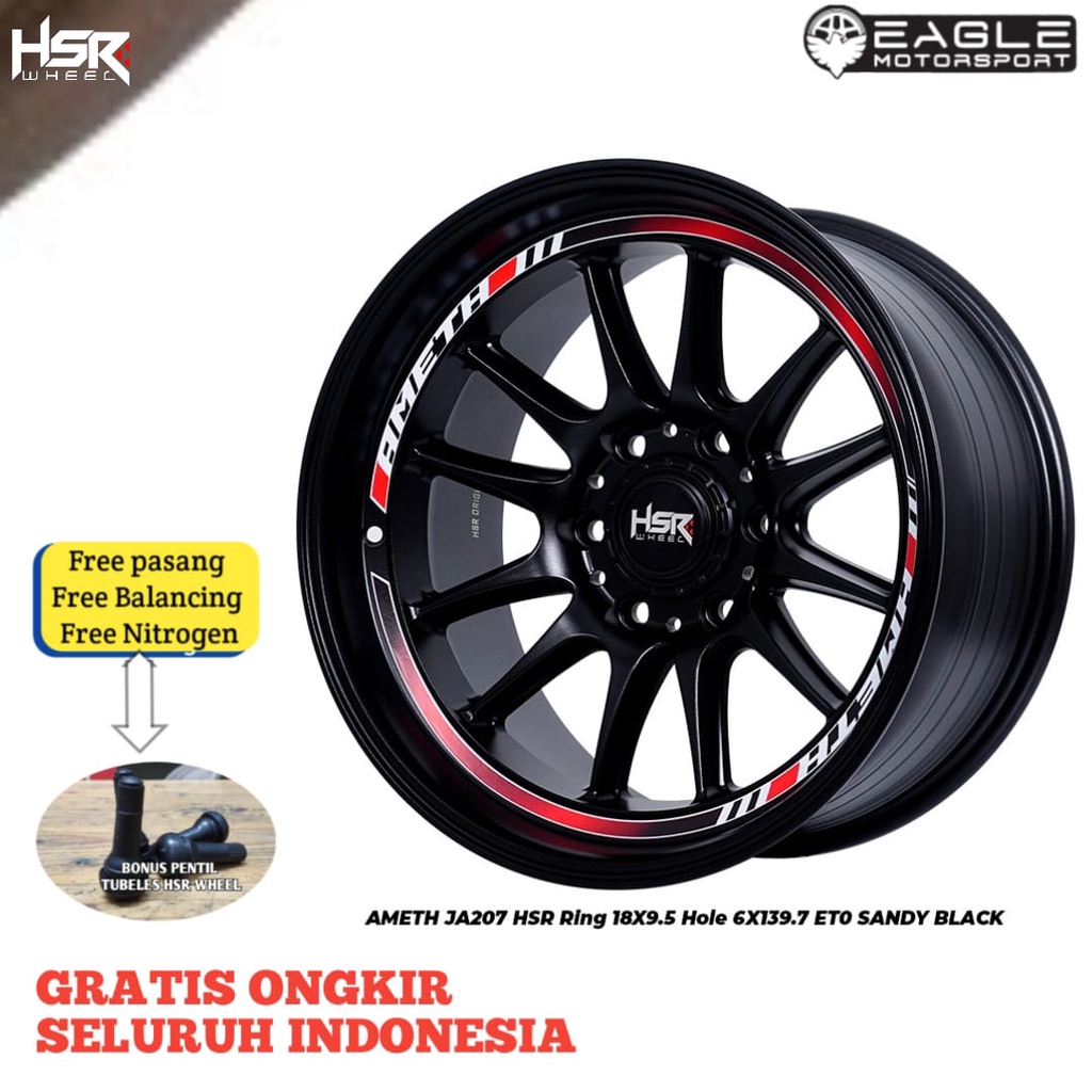 VELG MOBIL R18 RING 18 VELG MOBIL HILUX TRITON PAJERO FORTUNER ORIGINAL HSR TIPE AMETH JA207