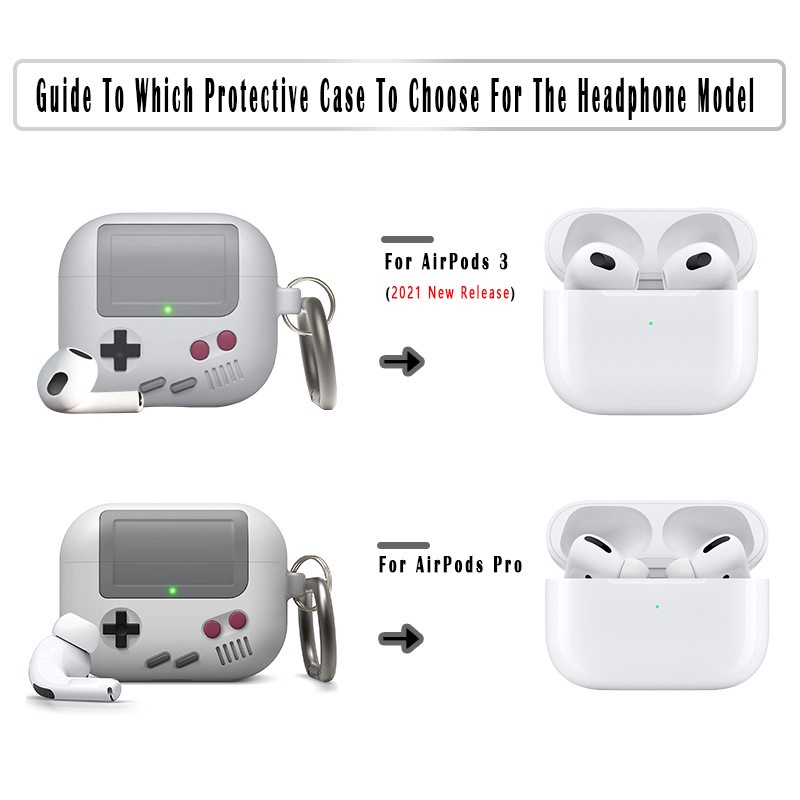 Xnyocn 2021 Casing Silikon Apple Airpods 3rd Generation Motif Game Boy