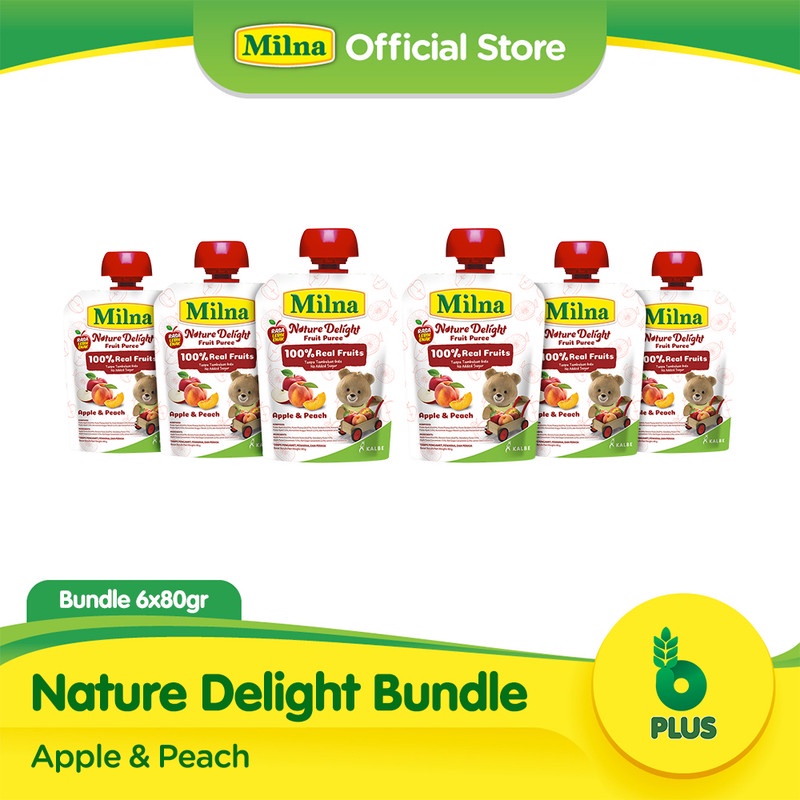 Milna Nature Delight Apple &amp; Peach 80G (6 Pack)