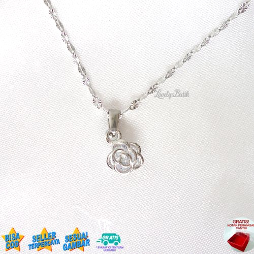 Lovelybutik - Kalung Titanium Anti Karat Anak Kecil Perempuan Model Fashion Terbaru Uk 35 Cm BONUS KOTAK PERHIASAN