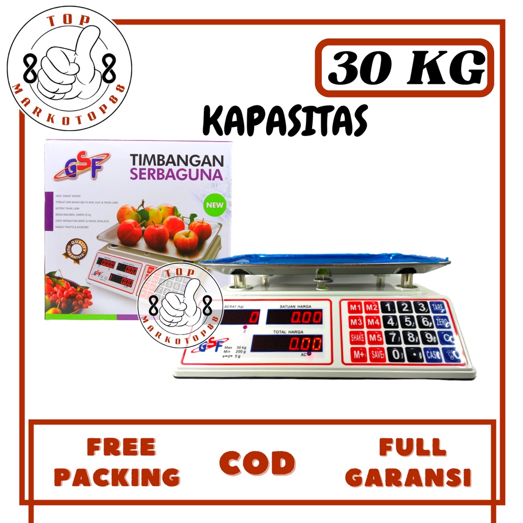 TIMBANGAN KUE DUDUK DIGITAL 30 KG GSF 4530 TIMBANGAN KUE DIGITAL TIMBANGAN DAPUR MAKANAN DUDUK DIGIT