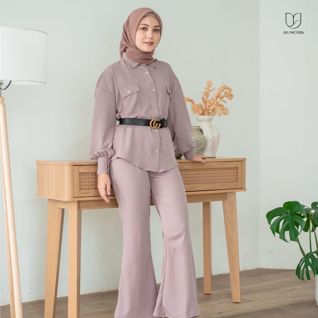 (MSB) ONE SET FLORA DAILY BLOUSE SET CELANA CUTBRAY WOLFIS