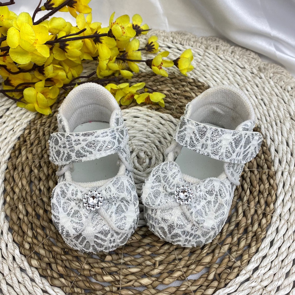 [TAMAN SEPATUKU] Sepatu Anak Prewalker Sepatu Baby Bayi Anak Belajar Jalan 0-12 Bulan Sepatu Bayi Murah Brokat Sepatu Bayi Pita Brokat Sepatu Anak Bayi Sepatu Pita Anak Perempuan Sepatu Bayi Perempuan Sepatu Anak Perempuan CPX07