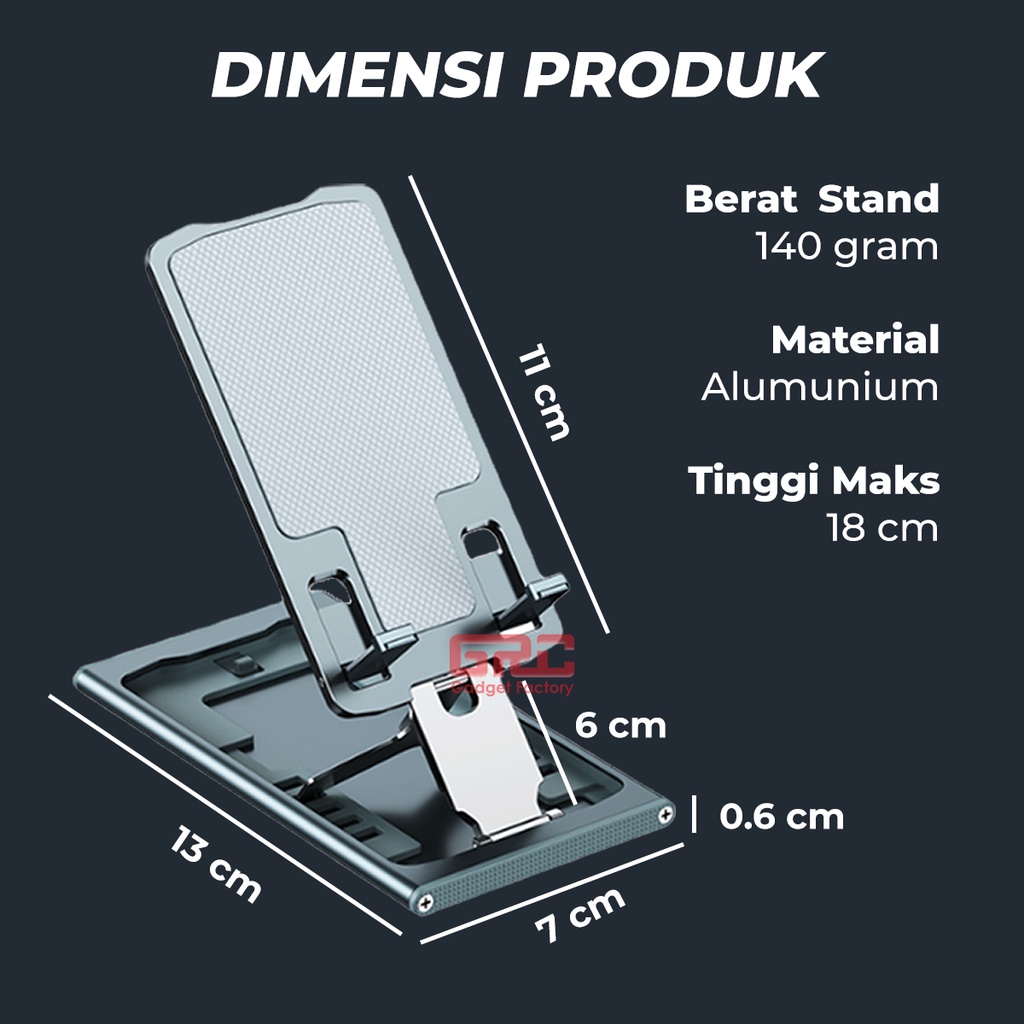 Holder Handphone Tablet Dudukan Standing HP Tab iPad Stand Lipat