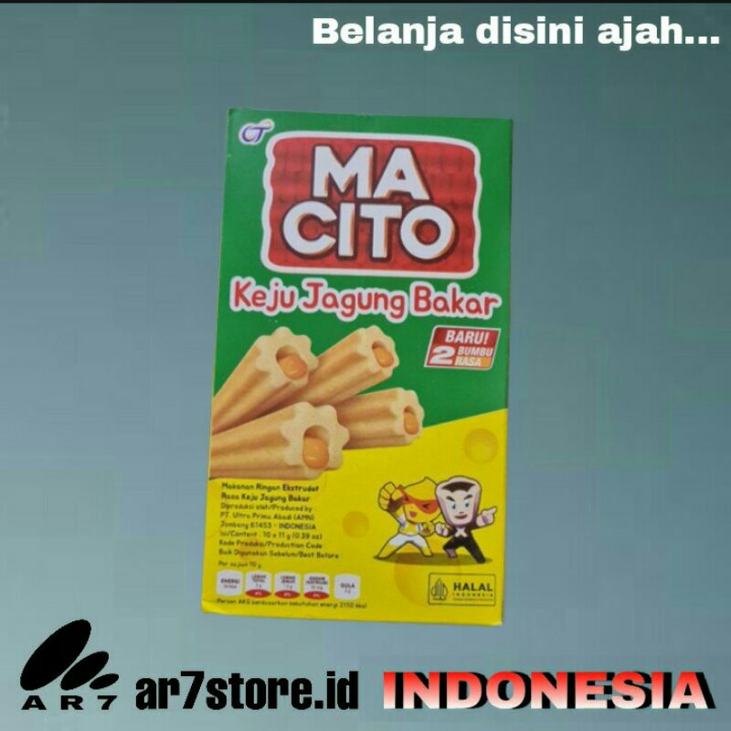 

MACITO snack keju jagung bakar 1 pack isi 10 x 11gram