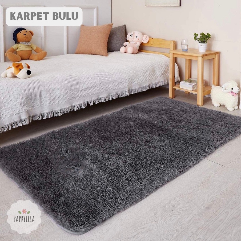 Krucils Store - Karpet Bulu 200x100cm Karpet Lantai Kasur Bulu Tebal