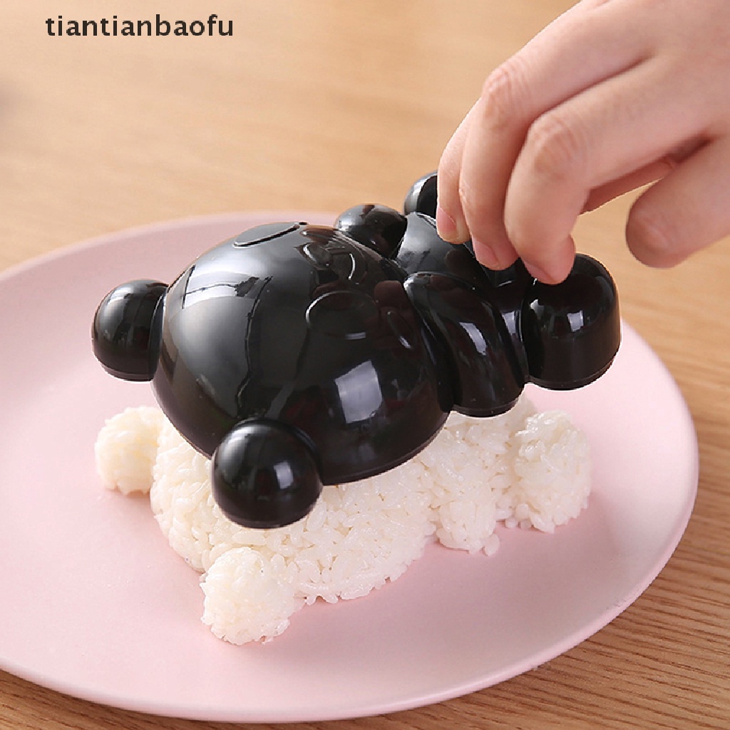 4 in 1 Cetakan Pemotong Nasi Onigiri Sushi Sandwich Bentuk Panda DIY