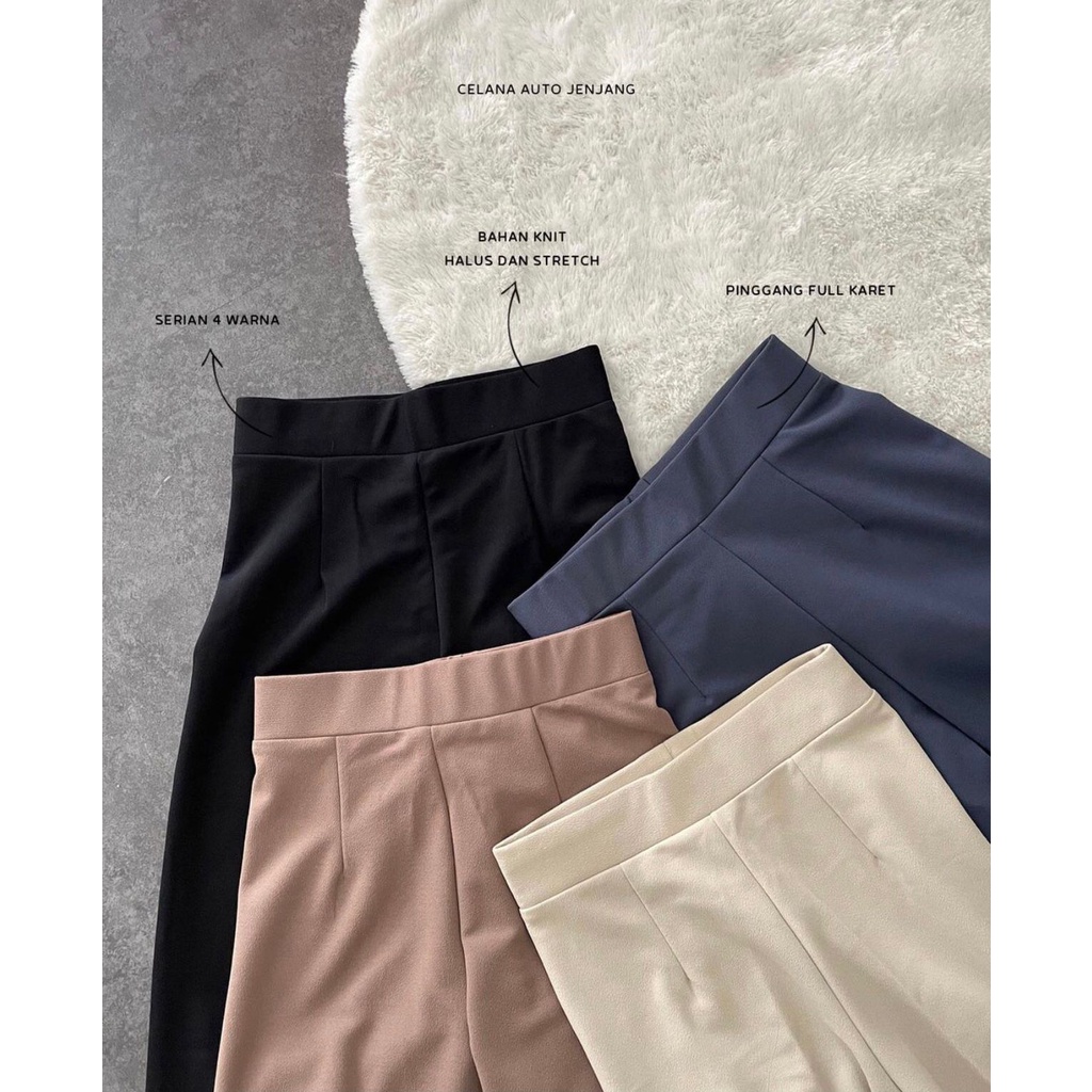 POTTIE - Valerie Basic Cullotes Pants - Long Culottes High Waist