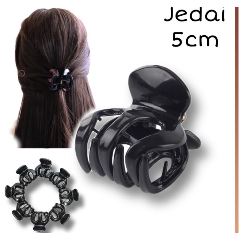 Jepit rambut jedai isi 6pcs / 1pcs ukuran 5 cm jepitan multiwarna. jedai jepit rambut, jedai rambut salon dengan handle jedai transparan