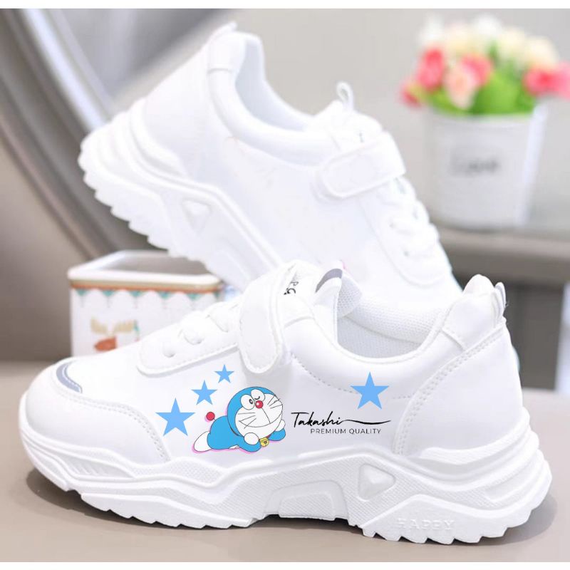 TmO - 8.8 Sale Sepatu wanita fashion sneakers JintuDoremon/sepatu sneakers tali dan repet trendy termurah bisa cod kekinian/sepatu wanita jalan santai trendy/sepatu wanita sneakers santai jalan trendy