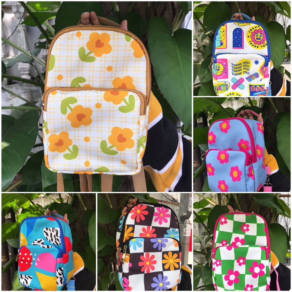 TERBARU!!! NUNABAG 3in1 PREMIUM FULL PRINTING/Ransel mini/Tas Unik BISA COD