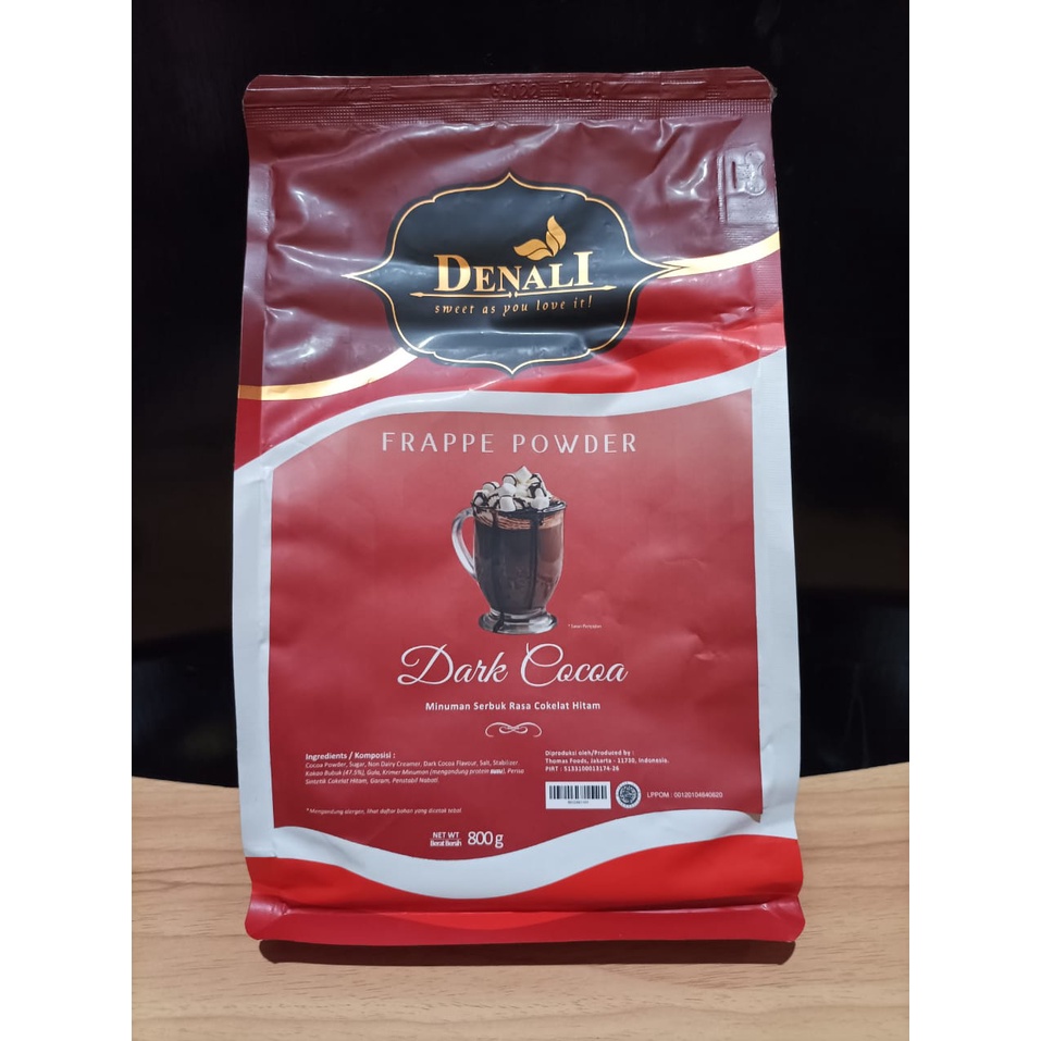 

Denali Frappe Powder Dark Cocoa 800gr Bubuk Perasa Minuman Coklat Hitam